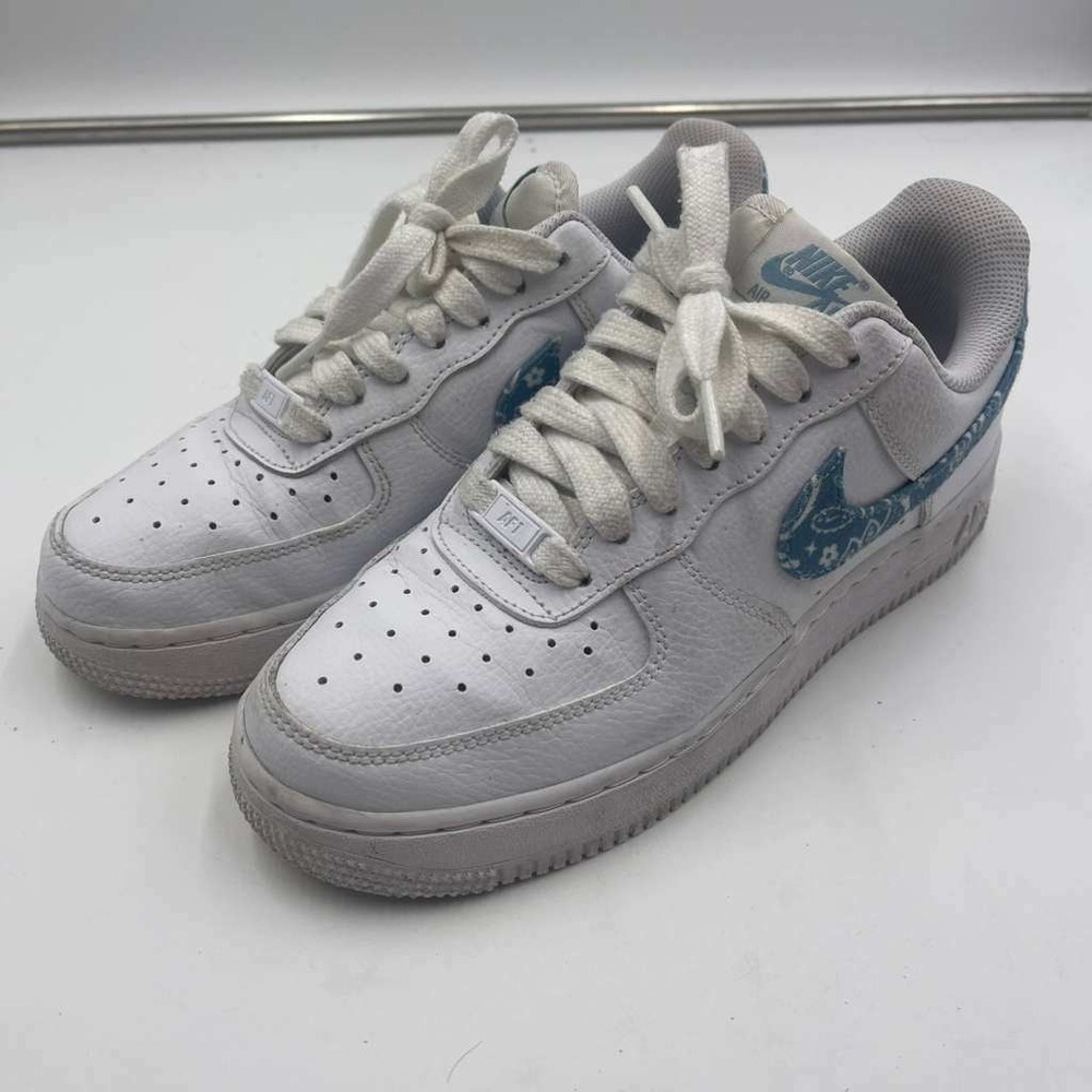 Nike Air Force 1 Low 07 Essential Worn Blue Paisley DH4406-100 Womens Size 7